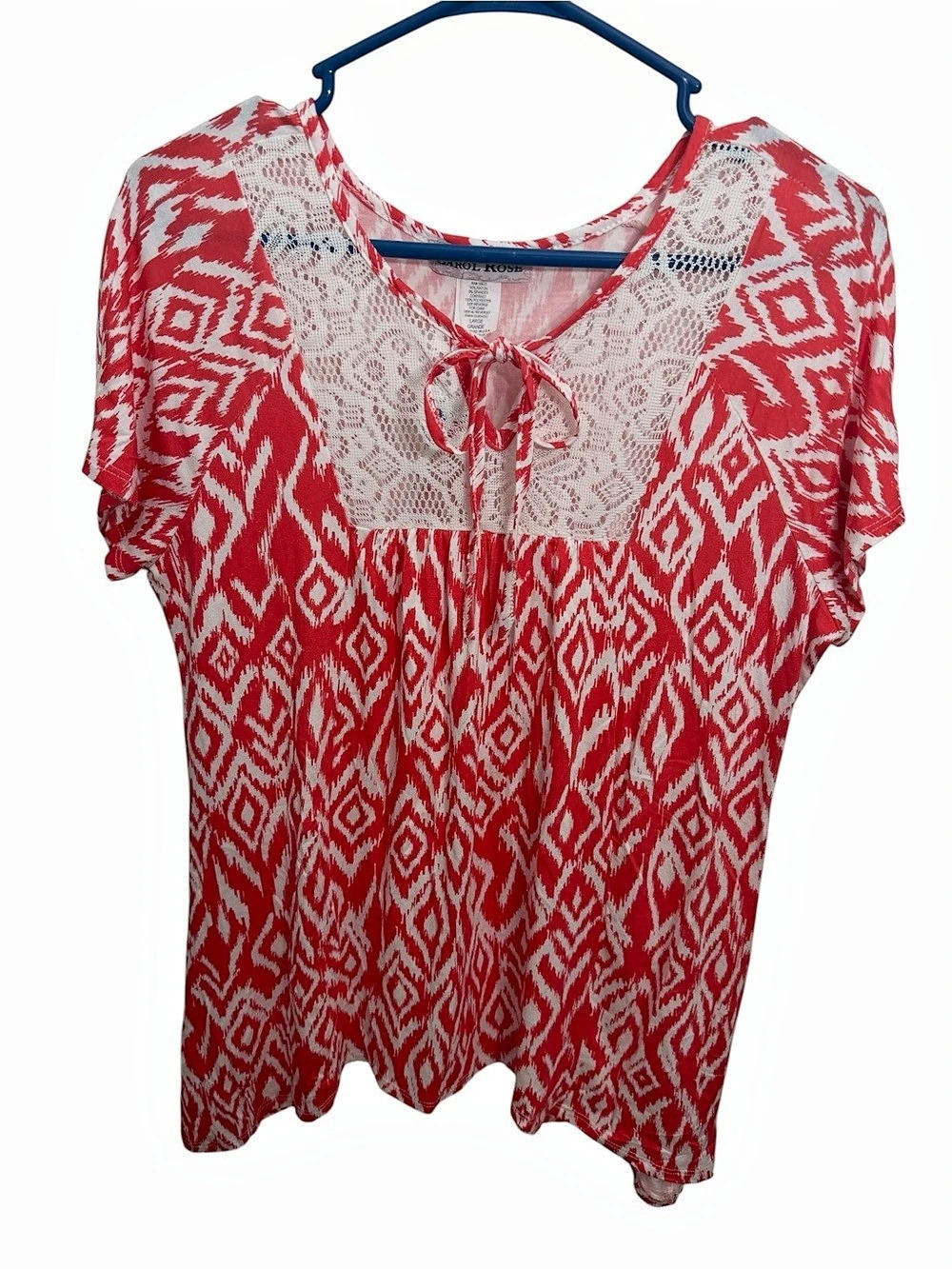 Women's Carol Rose Lace and Tie Blouse! Size Large! New with tags! Super soft!